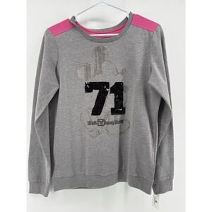 Disney Parks Sequin 71 Women's M Mickey Mouse NWT  Gray Pink